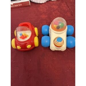 2 Vtg Fisher-price Pop Cars One 1987 (1011) One 1992 (1047) Both Work One Person